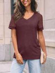 AUTOMET Womens Summer Short Sleeve T Shirt 2025 V Neck