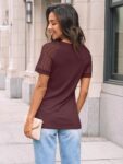 AUTOMET Womens Summer Short Sleeve T Shirt 2025 V Neck